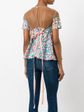 floral print bardot top 