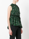 printed asymmetric blouse 