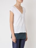 v-neck panelled blouse