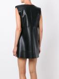 leather effect shift dress