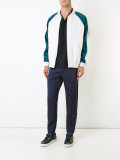 contrast bomber jacket 