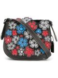 'Tea Rose Applique' saddle bag