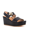 logo plaque platform sandals