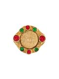 CC logo gripoix brooch
