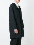 条纹细节派克大衣