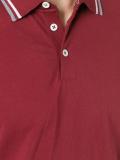 striped trim polo shirt
