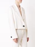single button cropped jacket