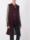 mesh knit cardigan