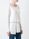 pleated front knit top