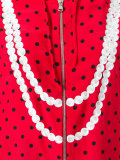 polka dot trompe-l'oeil pearl hoodie