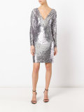 sequin V-neck dress