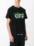 leaf embroidered T-shirt