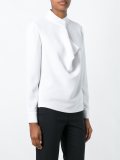 overlap collar blouse