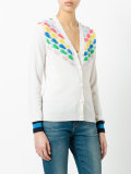 embroidered knitted cardigan