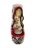 snakeskin effect ballerinas