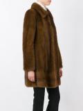 buttoned mid coat