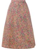 floral print A-line skirt