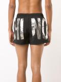 logo print swim shorts