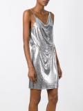 draped mini dress