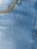 scalloped hem denim skirt