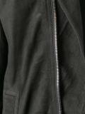hooded leather jacket