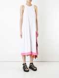 long contrast layer dress 