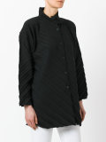 ribbed knitted coat