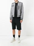 monogram print bomber jacket
