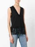 lace hem tank top