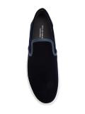 velvet slip-on sneakers