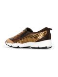 snakeskin effect slip-on sneakers