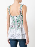floral print pleated top 