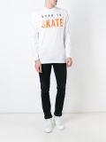 born to skate印花T恤
