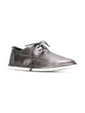 metallic lace-up shoes