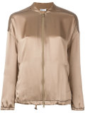 zipped bomber jacket