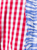 gingham ruffle detail dress 