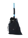 pinstripe fold drawstring tote