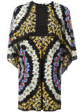 floral print cape dress