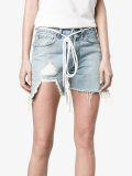 distressed denim shorts
