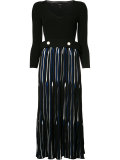 striped panel dress