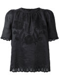 floral embroidered top