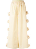 embellished roses cropped trousers