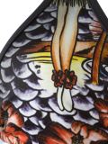 tattoo print triangle bikini top