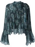 paisley print scalloped blouse