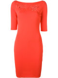 boat neck fitted dress