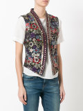floral embroidery gilet 