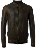 mandarin neck zipped jacket