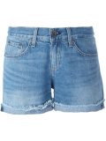 frayed edge denim shorts