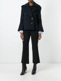 oversized buttons short coat