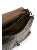 textured flap closure tote bag